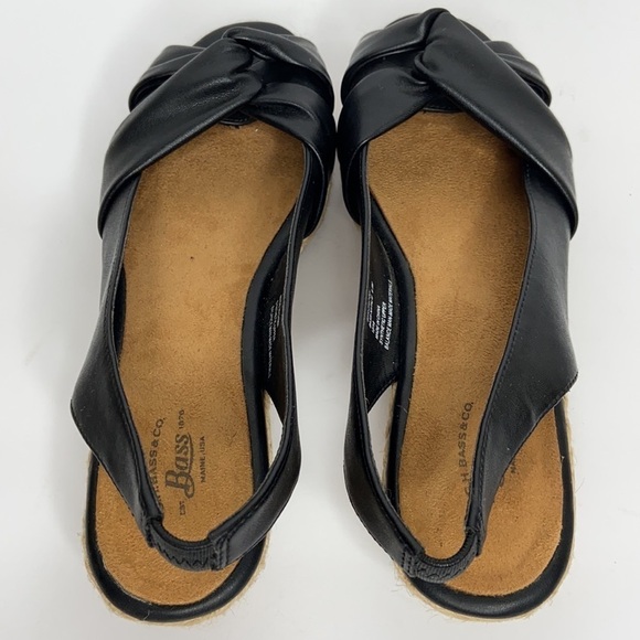 G.H. BASS & Co. Black Wedge Sandals Size 6.5 - Picture 7 of 16
